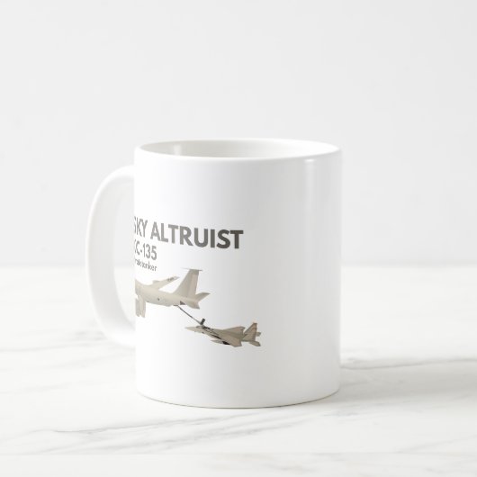 KC-135 Flugzeugbetankung F-15 Kaffeetasse (Vorderseite Links)