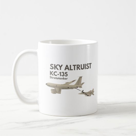 KC-135 Flugzeugbetankung F-15 Kaffeetasse (Links)