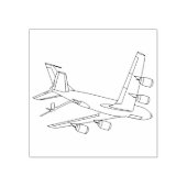 KC-135-Linie Zeichne Boom nach unten drei Quarter Gummistempel (Prägung)