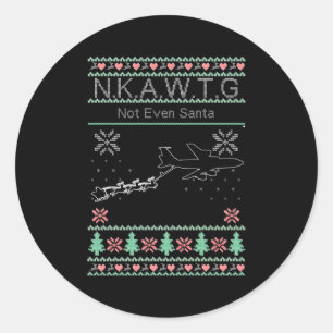 KC-135 Nkawtg nicht einmal Santa Runder Aufkleber