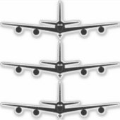 KC-135 Silhouette mit Frontansicht Aufkleber (Vorderseite)