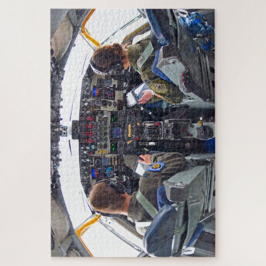 KC-135R STRATOTANKER COCKPIT (20x30 INCH) Puzzle (Vertikal)