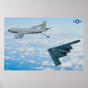 KC-135R STRATOTANKER FLÜCHTLINGSFLÜCHTUNG B-2 SPIR POSTER
