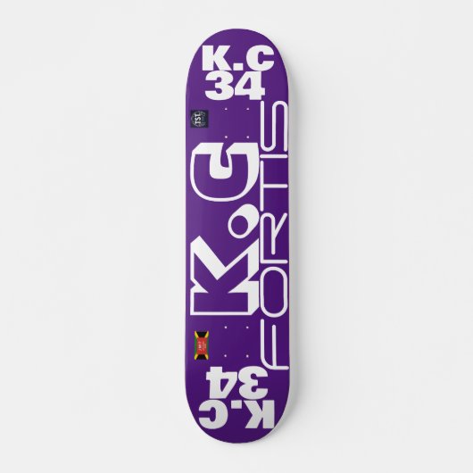 KC 34 OFFIZIELL 7 3/4" Skateboard Deck (Vorne)