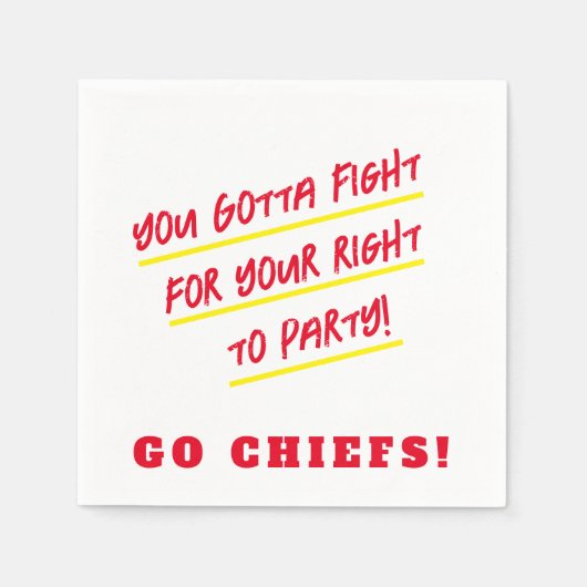 KC Chiefs Cocktail Napkins Serviette (Vorderseite)