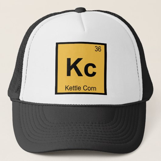 Kc - Kettle Corn Chemistry Periodic Table Symbol Truckerkappe (Vorderseite)