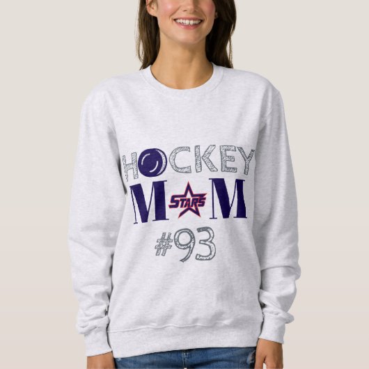 KC Stars Hockey Mama Sweatshirt mit eigener Nummer (Vorderseite)