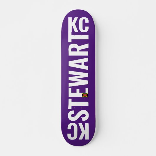 KC STEWART Skateboard, 7¾" Deck Skateboard (Vorne)