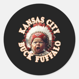 Kc Tailgate Kansas City Grillen Buck Fuffalo Barbe Runder Aufkleber