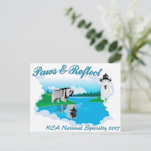 KCA-Logo für dunkle Hintergründe Postkarte (Stehend Vorderseite)