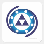 KCS Doppelschleifkleber Quadratischer Aufkleber (Vorderseite)