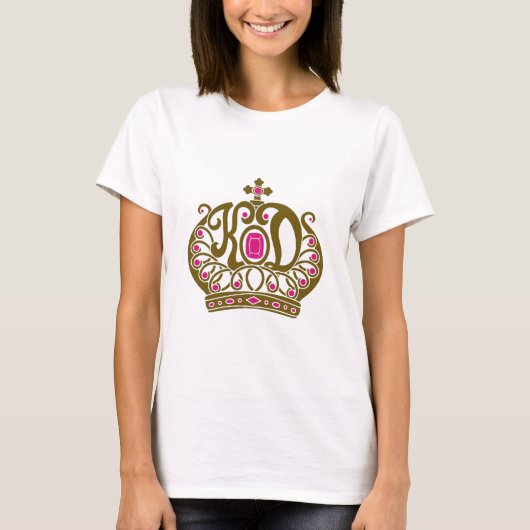 KD Logo-Rosa u. Gold T-Shirt (Vorderseite)