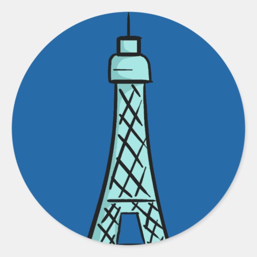 KDFans Eiffelturm Logo-Aufkleber Runder Aufkleber (Vorderseite)