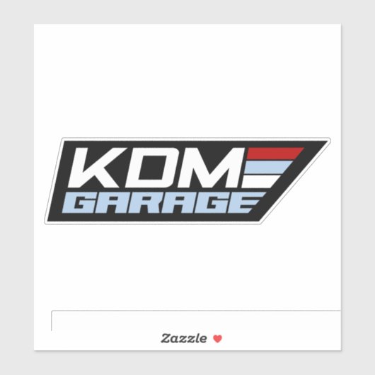 KDM GARAGE AUFKLEBER (Blatt)