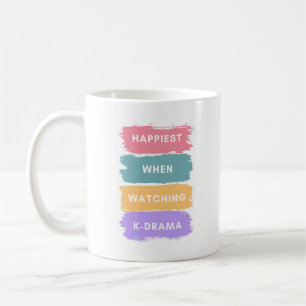Kdrama-Buchstaben-Kaffeetasse für Korean-Drama-Fan Kaffeetasse