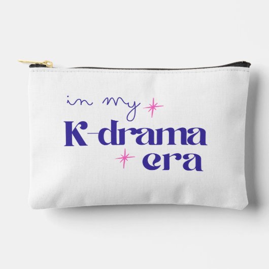 Kdrama Era Typography White Minimalistic Cosmetic Zubehörtasche (Vorderseite)