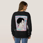 Kdrama fan korean seriell portrait, finger heart sweatshirt (Schwarz voll)