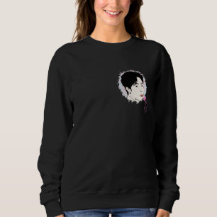 Kdrama fan korean seriell portrait, finger heart sweatshirt