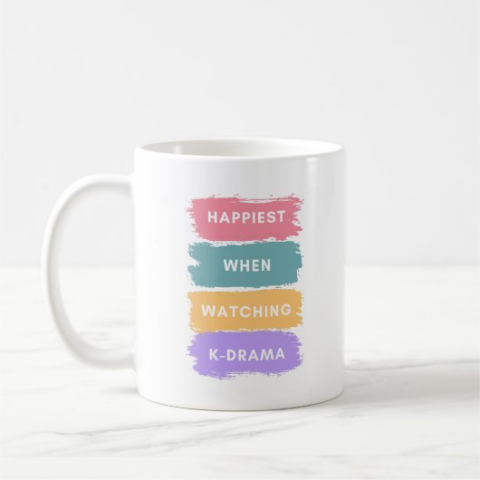 Kdrama Lettering Coffee Mug for Korean Drama Lover Kaffeetasse (Links)