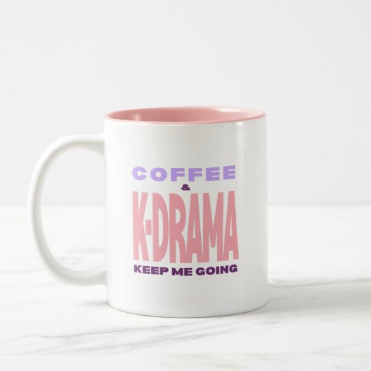 Kdrama Liebhaber Kaffeetasse Geschenk Pinke Typogr (Links)