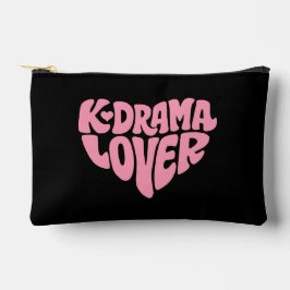 Kdrama Liebhaber Pink Herz Typografie Einfach Schw Zubehörtasche