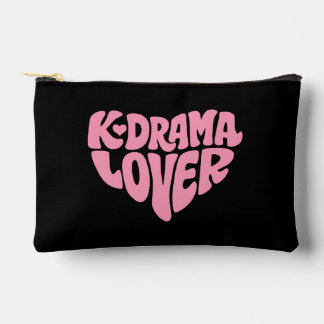 Kdrama Liebhaber Pink Herz Typografie Einfach Schw Zubehörtasche