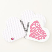 Kdrama Lover Pink Heart Typography Simple Cute Notizblock (Innenseite)