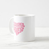 Kdrama Lover Simple Minimal Pink Heart Typography Kaffeetasse (Vorderseite Links)