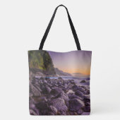 Ke Beach bei Sunrise, Kauai, Hawaiian Beach Bag Tasche (Rückseite)