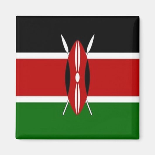KE - Kenia - Flagge Magnet (Vorne)