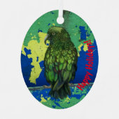 Kea bird Ornament Aus Metall (Vorderseite)