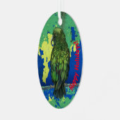 Kea bird Ornament Aus Metall (Vorderseite links)