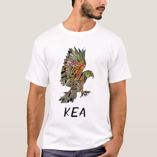 Kea Neuseeland Bird Geometric T-Shirt (Vorderseite)