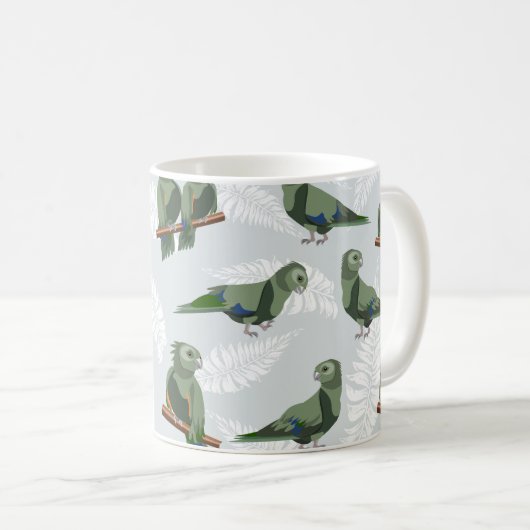 Kea Neuseeland Native Papagei Muster Kaffeetasse (VorderseiteRechts)