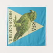 Kea Neuseeland-Vogel Wandteppich (Vorderseite (Horizontal))