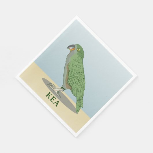 Kea New Zealand Bird Serviette (Ecke)