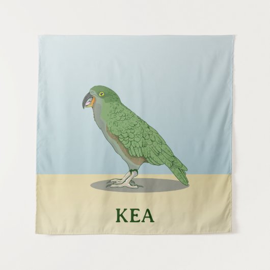 Kea New Zealand Bird Wandteppich (Vorderseite)