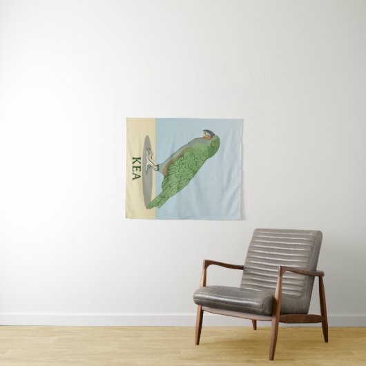 Kea New Zealand Bird Wandteppich (Beispiel (Horizontal))