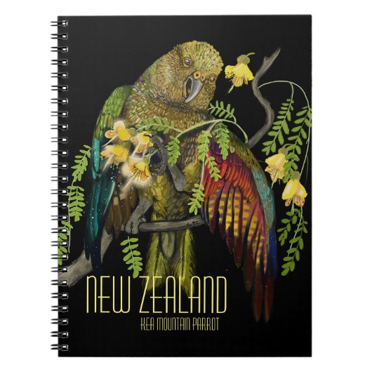 Kea New Zealand Mountain Parrot Notizblock (Vorderseite)