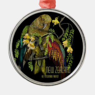 Kea New Zealand Mountain Parrot Ornament Aus Metall
