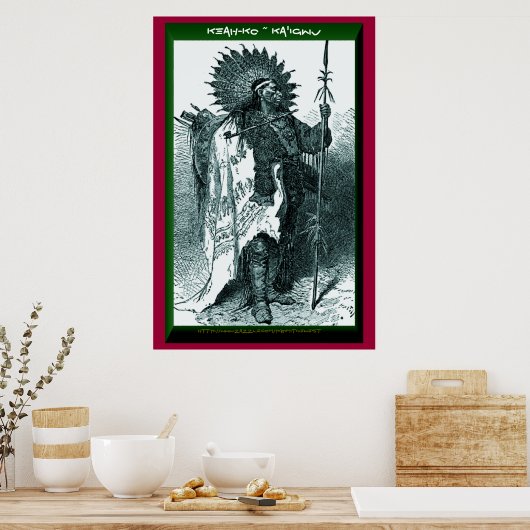 "Keah-ko ~ Ka'igwu" (Kiowa Winterzahl) Poster (Küche)