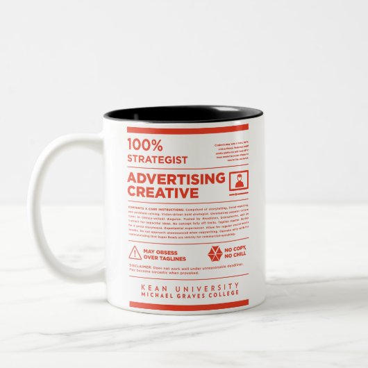 Kean MGC Care Label Advertising Mug Zweifarbige Tasse (Links)