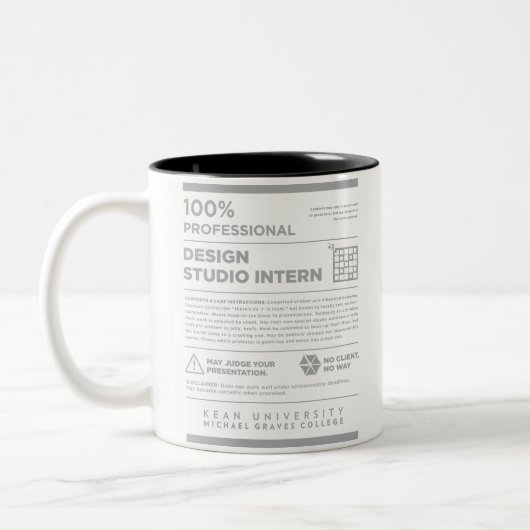 Kean MGC Care Label Design Studio Mug Zweifarbige Tasse (Links)
