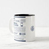 Kean MGC Care Label Graphic Design Mug Zweifarbige Tasse (Vorderseite Links)