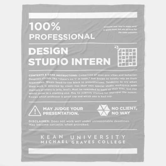 Kean MGC Design Studio Care Label Fleecedecke (Vorderseite)