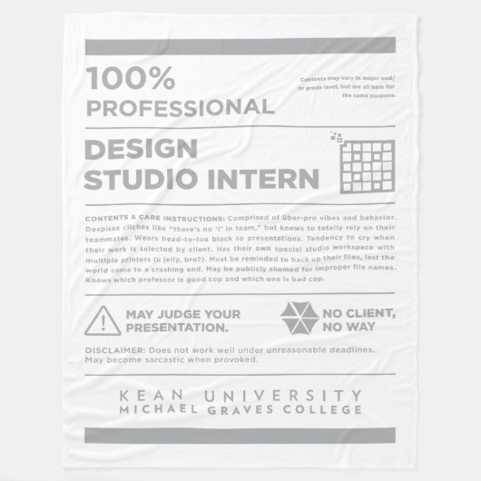 Kean MGC Design Studio Care Label Fleecedecke (Vorderseite)