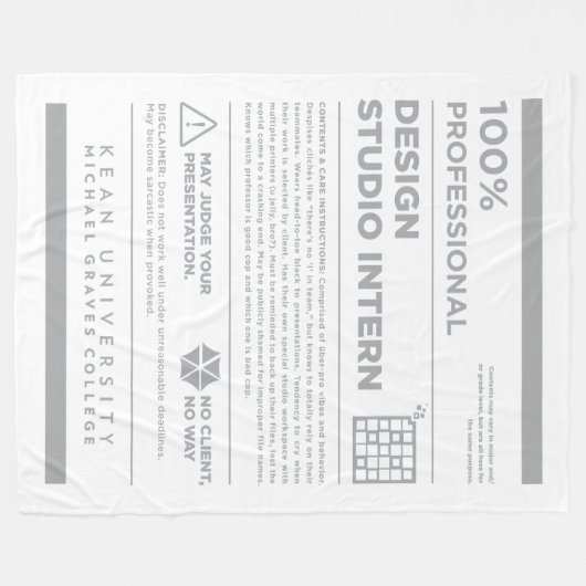 Kean MGC Design Studio Care Label Fleecedecke (Vorderseite (Horizontal))