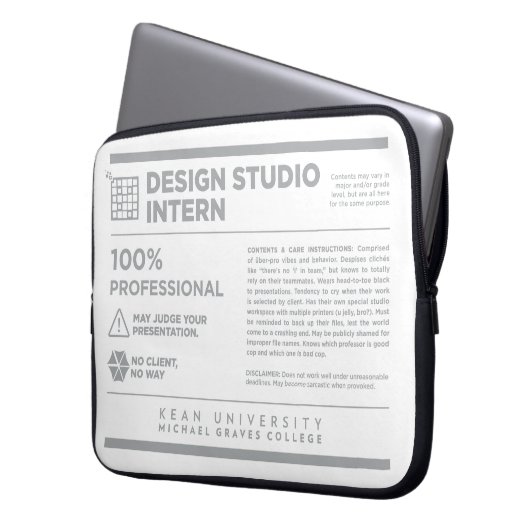 Kean MGC Design Studio Care Label Laptopschutzhülle (Vorderseite Links)