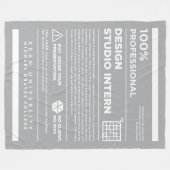 Kean MGC Design Studio Etikett Fleecedecke (Vorderseite (Horizontal))