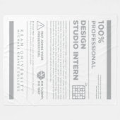 Kean MGC Design Studio Etikett Fleecedecke (Vorderseite (Horizontal))